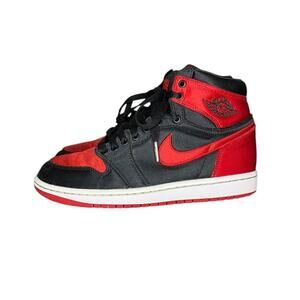 Womens Nike Air Jordan 1 Retro High OG Satin Bred Sneakers Shoes Size 7